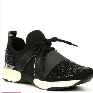 Carvela Lament Bling Embellished Women's Sneakers in Black Size 38.5
